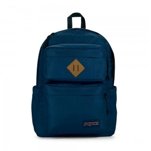 Plecak Na Laptopa JanSport Double Break Plecaki Granatowe | MPLFT76997