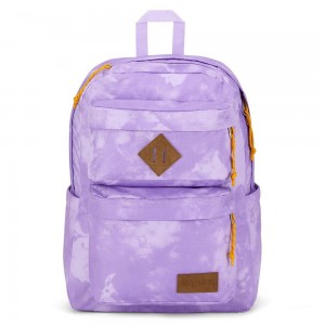 Plecaki szkolne JanSport Double Break Plecaki Fioletowe | YPLGT34792