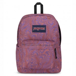 Plecaki szkolne JanSport SuperBreak® Plus Plecaki Fioletowe Pomarańczowe | QPLWA56798