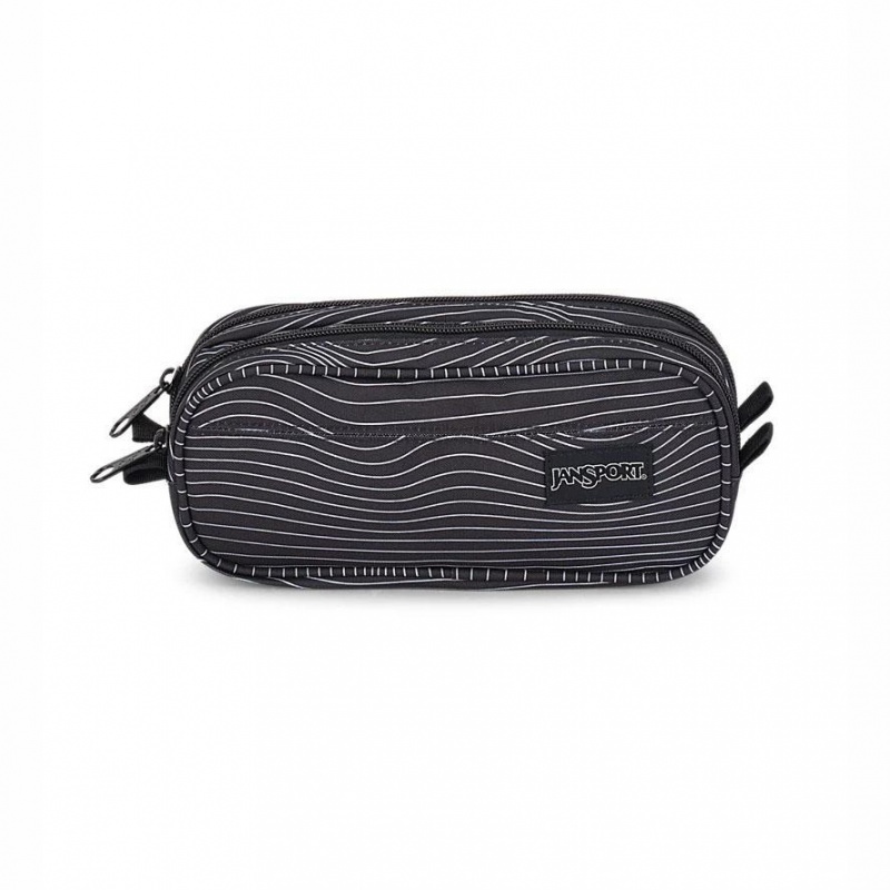 Piórniki JanSport Large Accessory Pouch Torby Czarne | PLXBR34283