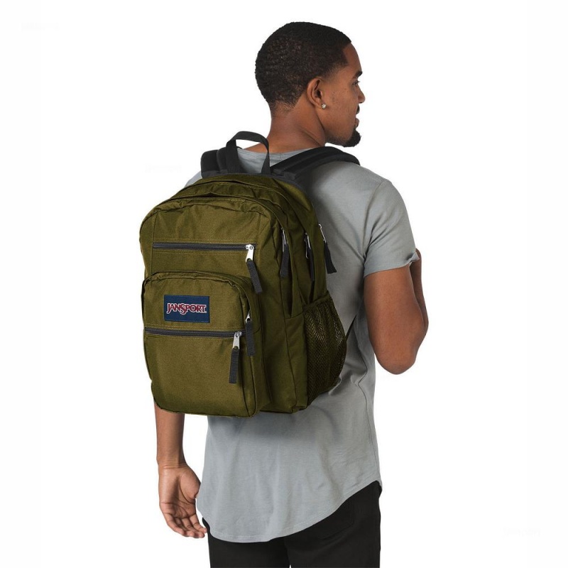 Plecak Na Laptopa JanSport BIG STUDENT Plecaki Oliwkowe | PLQAV31137