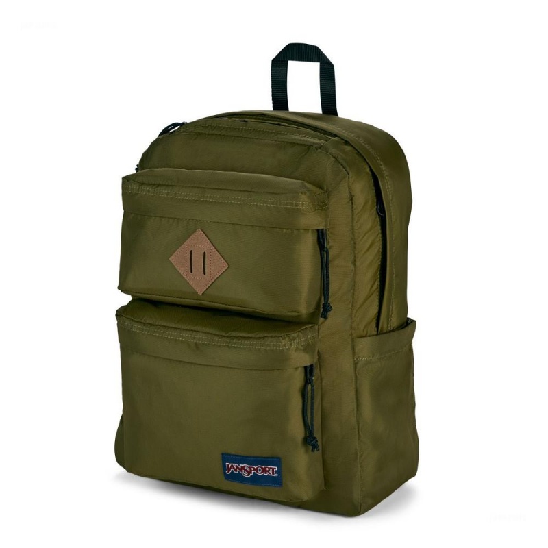 Plecak Na Laptopa JanSport Double Break Plecaki Oliwkowe | BPLSD58064