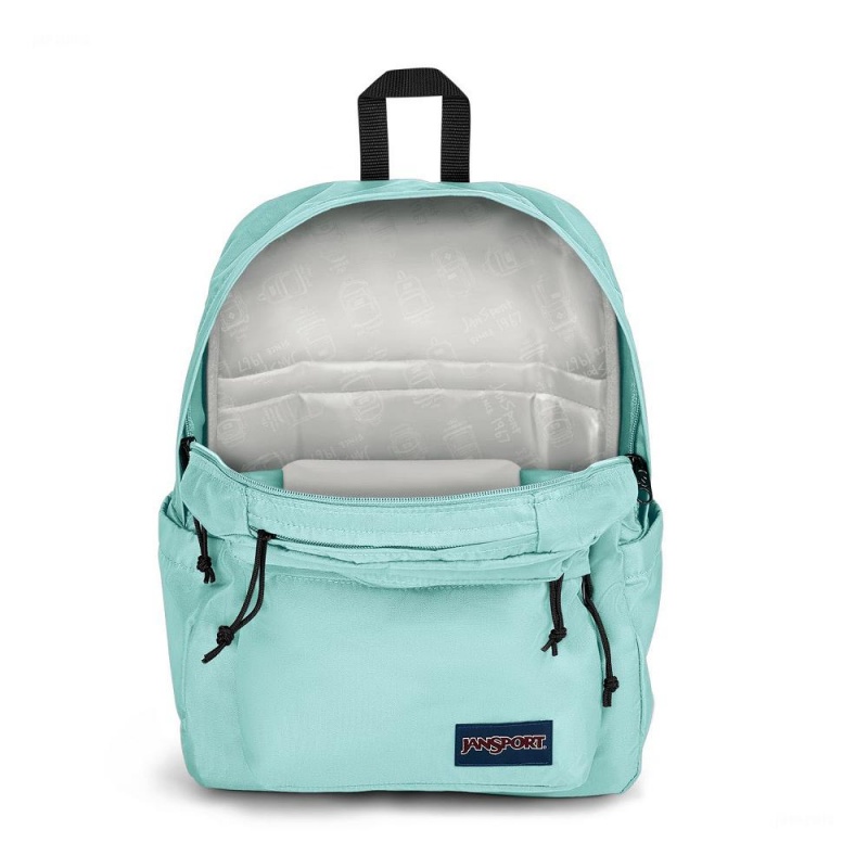 Plecak Na Laptopa JanSport Double Break Plecaki Turkusowe | SPLNY35551