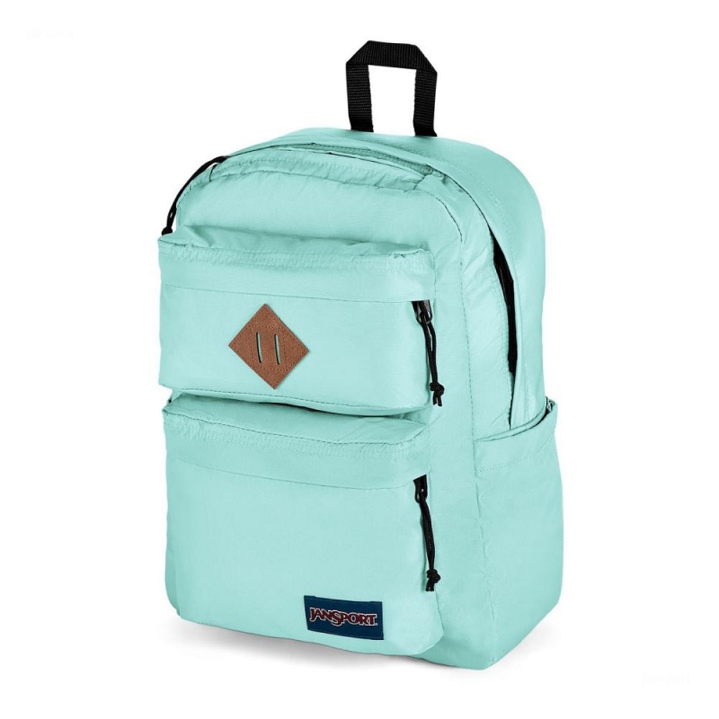 Plecak Na Laptopa JanSport Double Break Plecaki Turkusowe | SPLNY35551