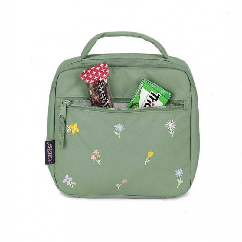 Plecak Na Laptopa JanSport EMBROIDERED BLOSSOM BUNDLE Plecaki Zielone | GPLUC93844