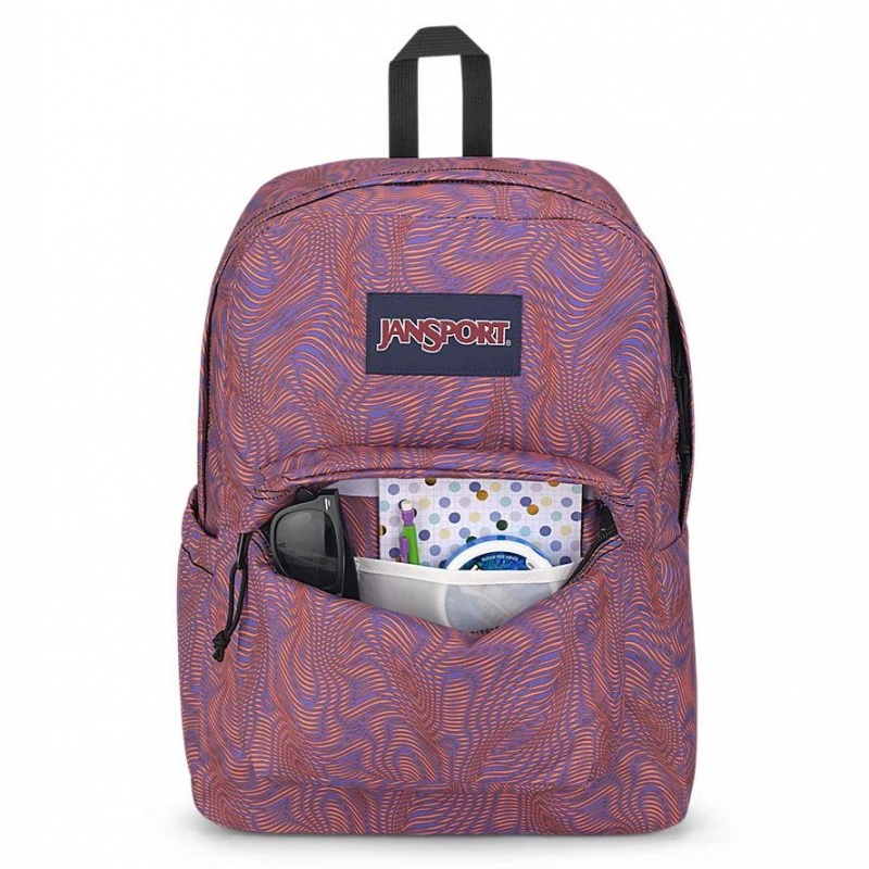 Plecak Na Laptopa JanSport SuperBreak® Plus Plecaki Fioletowe Pomarańczowe | PLJZR37976