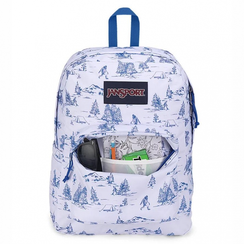 Plecak Na Laptopa JanSport SuperBreak® Plus Plecaki Białe Niebieskie | PLXBR58218