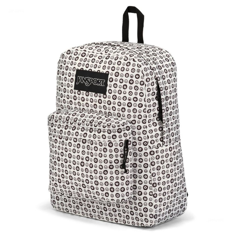 Plecak Na Laptopa JanSport SuperBreak® Plus Plecaki Białe Czarne | DPLKV50403