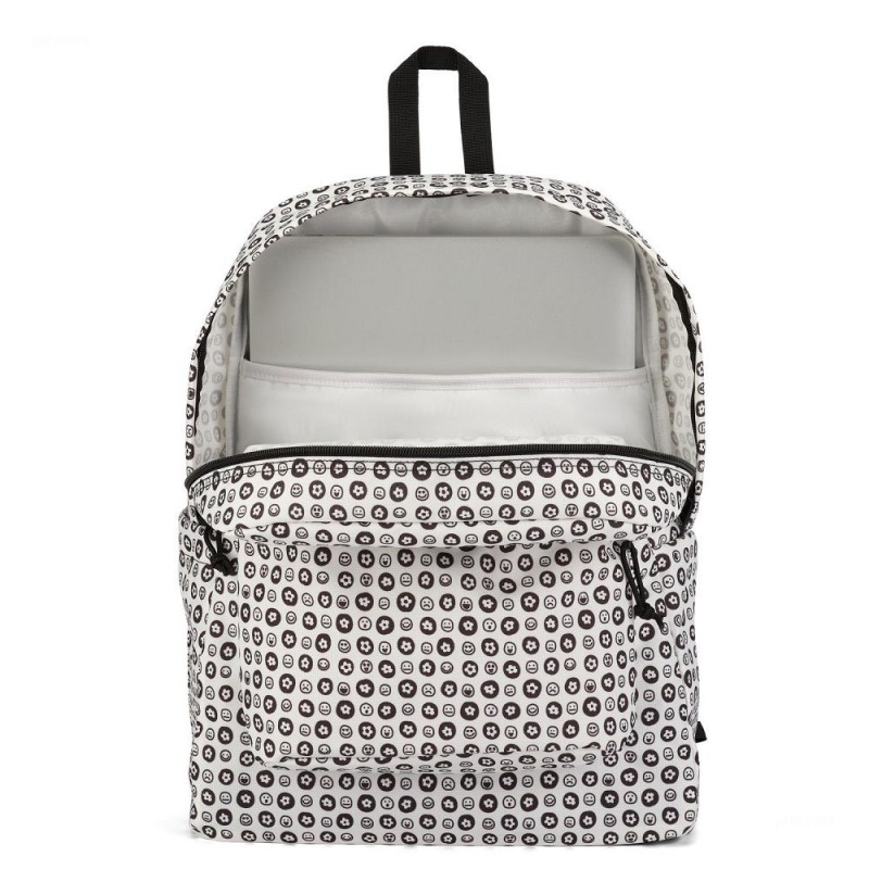 Plecak Na Laptopa JanSport SuperBreak® Plus Plecaki Białe Czarne | DPLKV50403