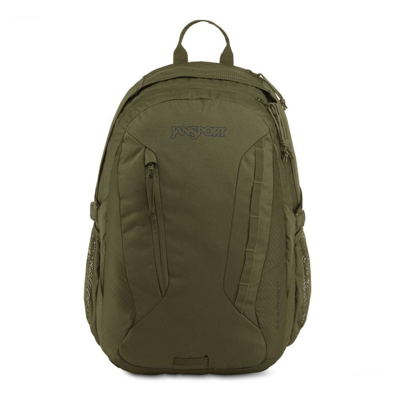 Plecak Turystyczny JanSport Agave Plecaki Oliwkowe | PLXBR12599