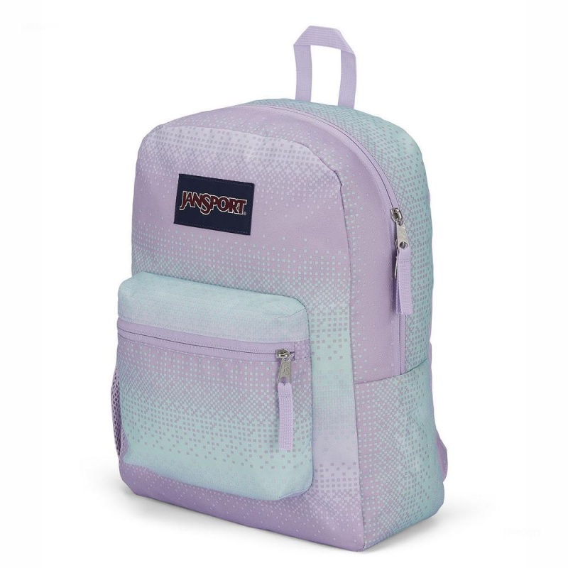 Plecaki szkolne JanSport CROSS TOWN Plecaki Fioletowe Zielone | PLQAV38073