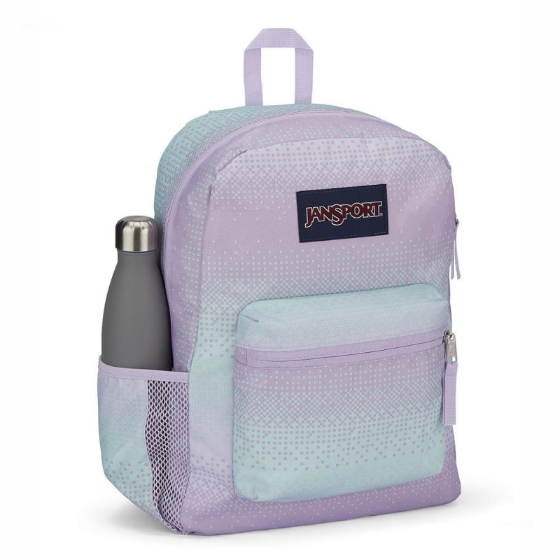 Plecaki szkolne JanSport CROSS TOWN Plecaki Fioletowe Zielone | PLQAV38073