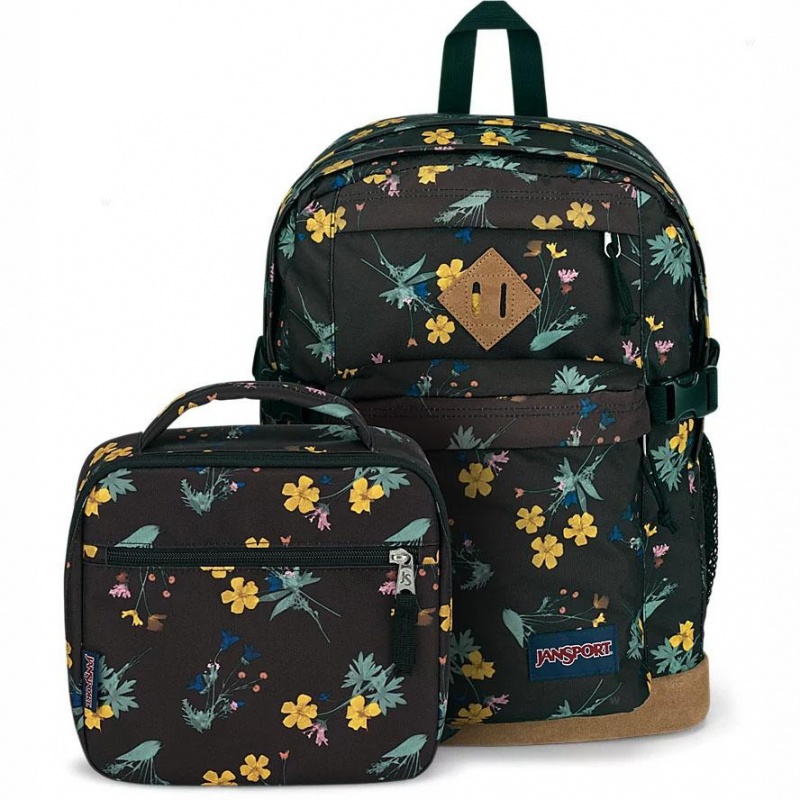 Plecaki szkolne JanSport DARK FLORA BUNDLE Plecaki Brązowe | PLEGJ32908